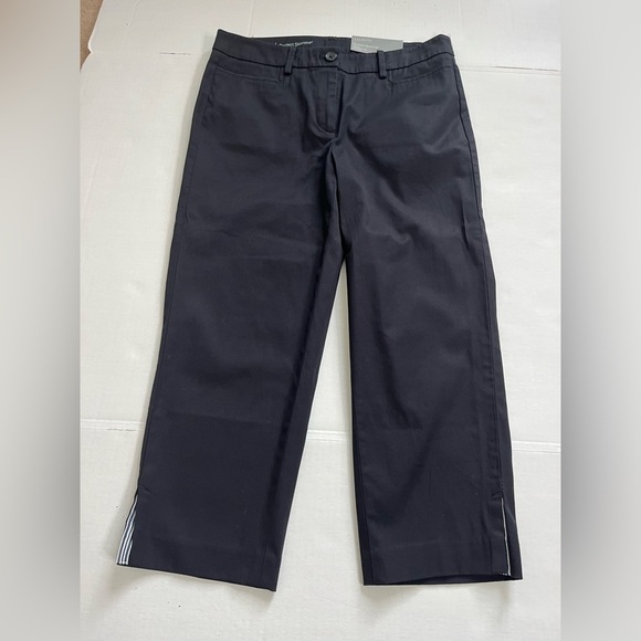 Talbots Perfect Skimmer Cropped Pants Size 4 Black New with Tags - Picture 1 of 10